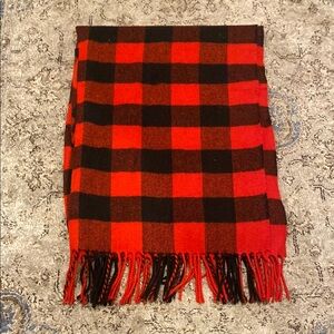 Red and Black Plaid Scarf